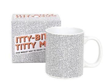 Boobs Titty Breasts Mug Novelty Cup Rude Joke Prank Secret Santa Christmas