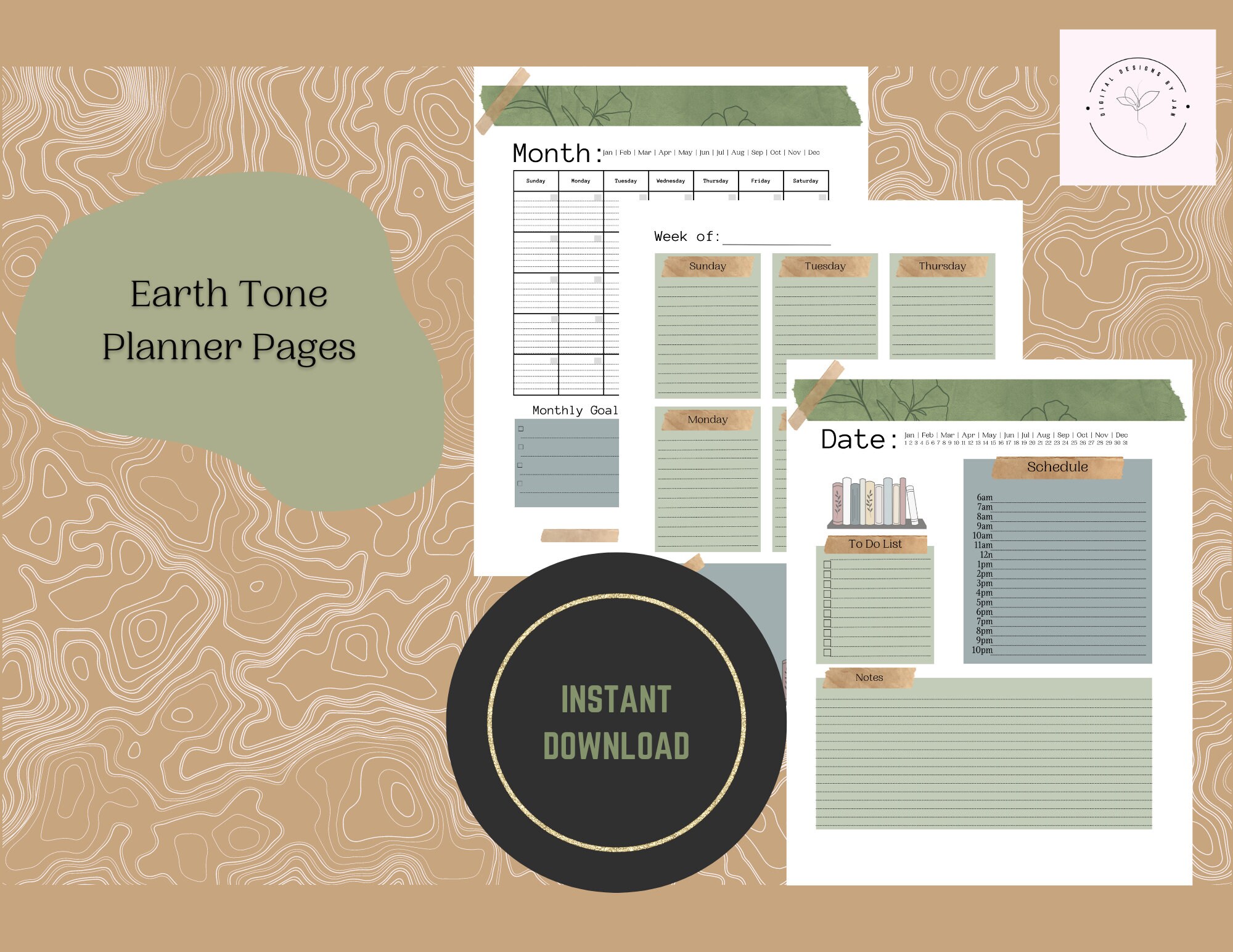 earth-tone-planner-etsy