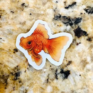 Mini Goldfish - Glitter Waterproof Sticker