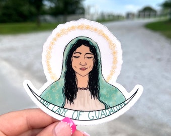 Our Lady of Guadalupe Clear Sticker | catholic | laptop & water bottle sticker | patron saint of Mexico and the Americas