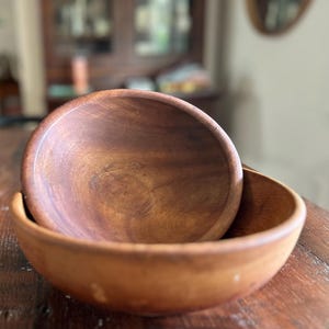 Two Vintage Wood Bowls