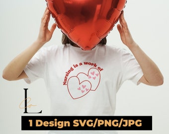 Nurse Valentine svg - Nurse svg - Nurse shirt svg - Nurse svg file - Nurse decal - Cut file cricut - Medical svg - Nurse svg bundle