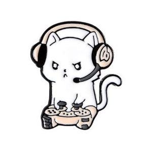 Pin de insignia de solapa/esmalte de gato de juego de dibujos animados