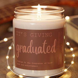 Graduierte Kerze, einzigartiges Abschlussgeschenk, College-Bachelor-Abschluss-Geschenk, Master-Abschluss, PHD-Geschenk, Abitur-Abschluss-Glückwünsche