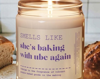 Luktar som Ube-ljus Rolig Pinay Filipina Fru Gåva till Bagare Tagalog Ube Gåva Filippinska Bakgåva Ube Purple Yam Filippinsk Mamma Gåva