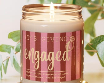 Engagement Candle In My Engaged Era Engagement Gifts Engaged Fiancee Gift He Asked Will You Marry Me Proposal Gift