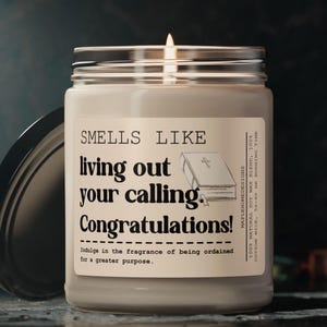 Ordination Gift Candle Pastor Ordination Gifts Deacon Ordination New Priest Gift Ordained Elder Church Minister Ceremony Soy Wax Candle