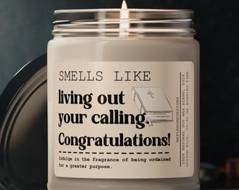 Ordination Gift Candle Pastor Ordination Gifts Deacon Ordination New Priest Gift Ordained Elder Church Minister Ceremony Soy Wax Candle