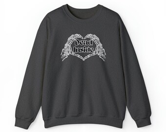 Dead Inside Skeleton Hands Unisex Heavy Blend™ Crewneck Sweatshirt
