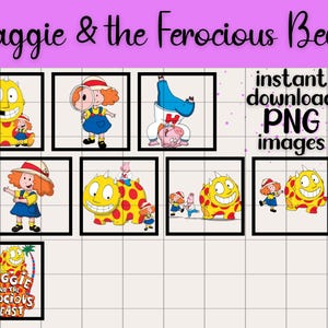 Maggie and the Ferocious Beast Digital Download Clip Art | Transparent PNG | Kid Children's Show Book Nowhere Land Imagination Learning