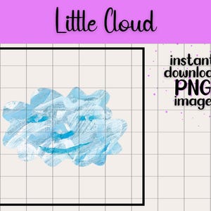 Petit nuage Eric Carle PNG Transparent en téléchargement numérique thème préscolaire enfants livre personnage fête d'anniversaire Clip Art Design météo nuages