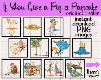 Pig Pancake Clipart | Children's Book PNG (Digital Download)