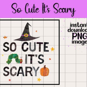 So Cute It&#39;s Scary Hungry Caterpillar Eric Carle Transparent PNG Digital Download Preschool Theme Kids Book Character Clip Art Halloween