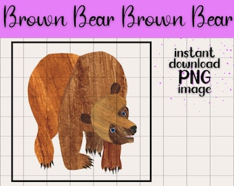 May include: A brown bear with blue eyes, standing on a white background with a grid pattern. The bear is made of wood-like squares.