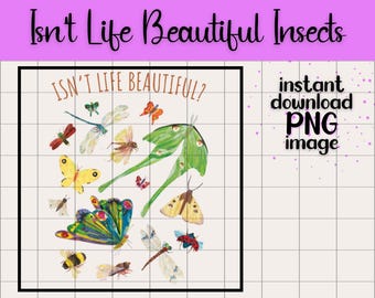 Eric Carle Insects PNG, Kids Book Clip Art (Digital Download)