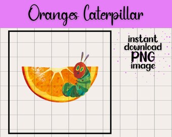 Hungry Caterpillar Oranges PNG Clipart: Eric Carle Birthday Theme (Digital Download)