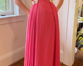 Gorgeous vintage 1960s pink ball gown