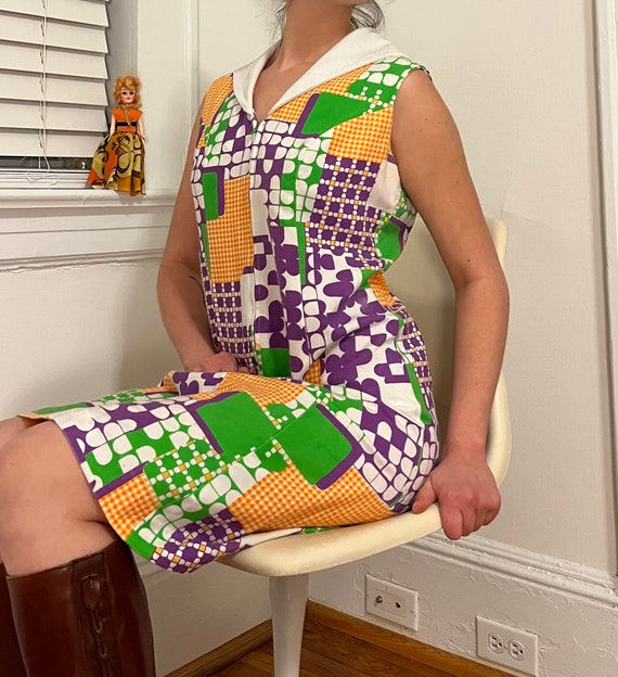 Vintage 1960s psychedelic shift dress - image 2