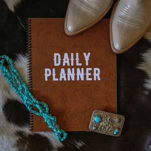 Western Daily/Monthly Planner | Cowgirl Calendar Planner Journal