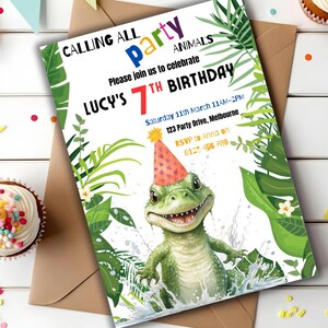 Editable Party Animals Birthday Invitation Template | Calling All Party Animals | Party Animals Invitation | Download Printable Invite | 17