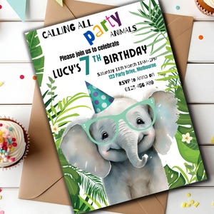 Editable Party Animals Birthday Invitation Template | Calling All Party Animals | Party Animals Invitation | Download Printable Invite | 10