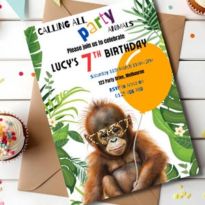 Editable Party Animals Birthday Invitation Template | Calling All Party Animals | Party Animals Invitation | Download Printable Invite | 14