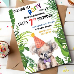 Editable Party Animals Birthday Invitation Template | Calling All Party Animals | Party Animals Invitation | Download Printable Invite | 18