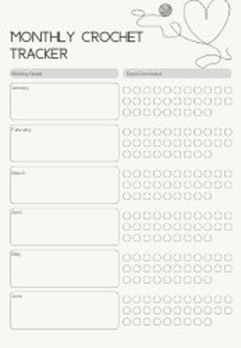 Digital Crochet Journal Download .PDF, Track Projects, Temperature