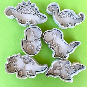 Smiley Dinosaur cookie cutters