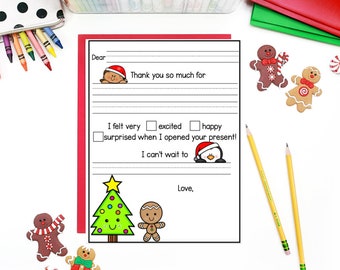 Christmas Thank You Notes for Toddlers