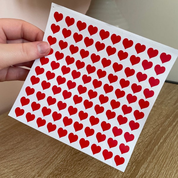 Love heart decals | Pick your own colour | 1cm | Scrapbooking | Journaling