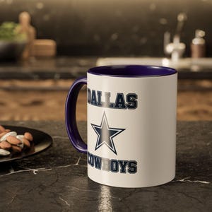 Dallas Cowboys Tasse – Texas Football Kaffeetasse – Mutiges Sportdesign für Fans, Spieler und Trainer – Perfektes Fußballgeschenk