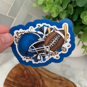 Football Sticker, Blue Football Team Sticker, Waterproof Football Sticker