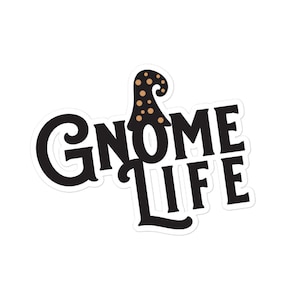 autocollant: Gnome Life Hat autocollant d’ordinateur portable autocollant bouteille d’eau| Tomte suédois | Norwegian Nisse | Gnome nordique | Elfes islandais