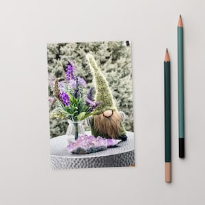 cartão postal: Vida 05 do gnomo Tomte sueco Cartão Postal | Norueguês Nisse | Gnomo Nórdico | Elfos islandeses