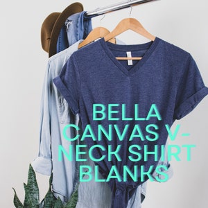 Blank V-Neck Bella Canvas T-shirt,3005 Plain Bella Canvas V-Neck,Soft Blank T-shirt ,Unisex Tee,DIY Blank Tee,Shirt Blanks Wholesale Bulk