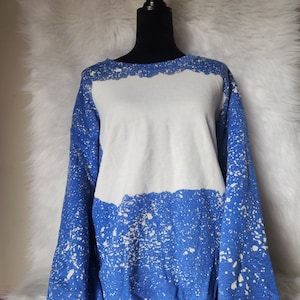 Bleached sweatshirts-bleached blank custom sweatshirts-tie dyed bleached Gildan sweatshirt-sublimation blanks-sublimation sweatshirt