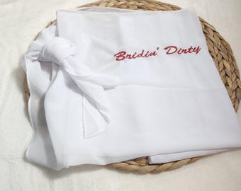 Bride beach cover up Custom sarong with personalized embroidery for bachelorette honeymoon Gifts Bride Bridesmaid