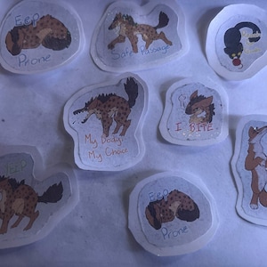 Handmade Animal Phrases Sticker Pack