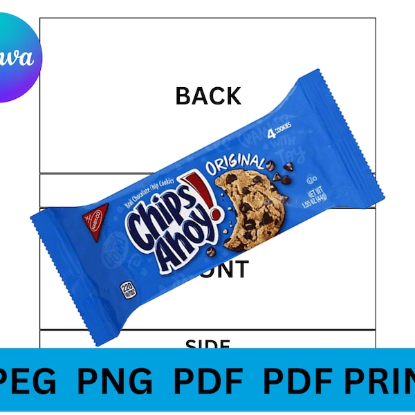 Chips Ahoy Template - Etsy