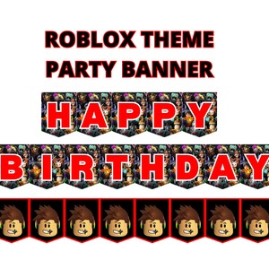 Girl Roblox 7ft Party Banner, Birthday Party Supplies Decorations