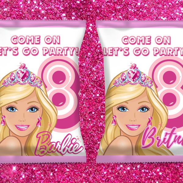 Barbie Template Chip Bag - Etsy