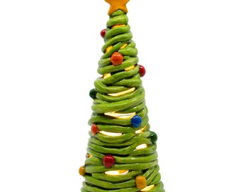 Linterna de árbol de Navidad en espiral