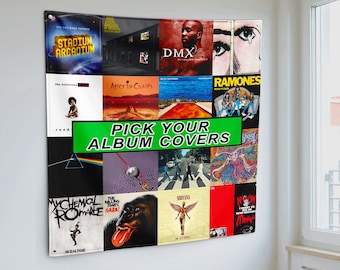 Custom Album Collage Flag Tapestry Poster Dorm Music Merch Banner Design Canvas Personalized Wall Art Man Cave Kanye Drake Tapestries