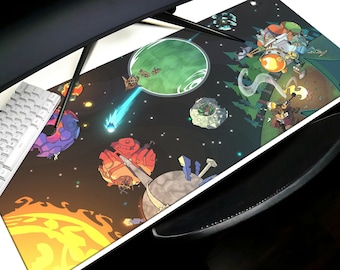 Outer Wilds Mouse Pad XL Gaming Desk Mat / Cadeau Groot Gaming Decor Aangepaste Galaxy scifi Artwork Print Art Merch