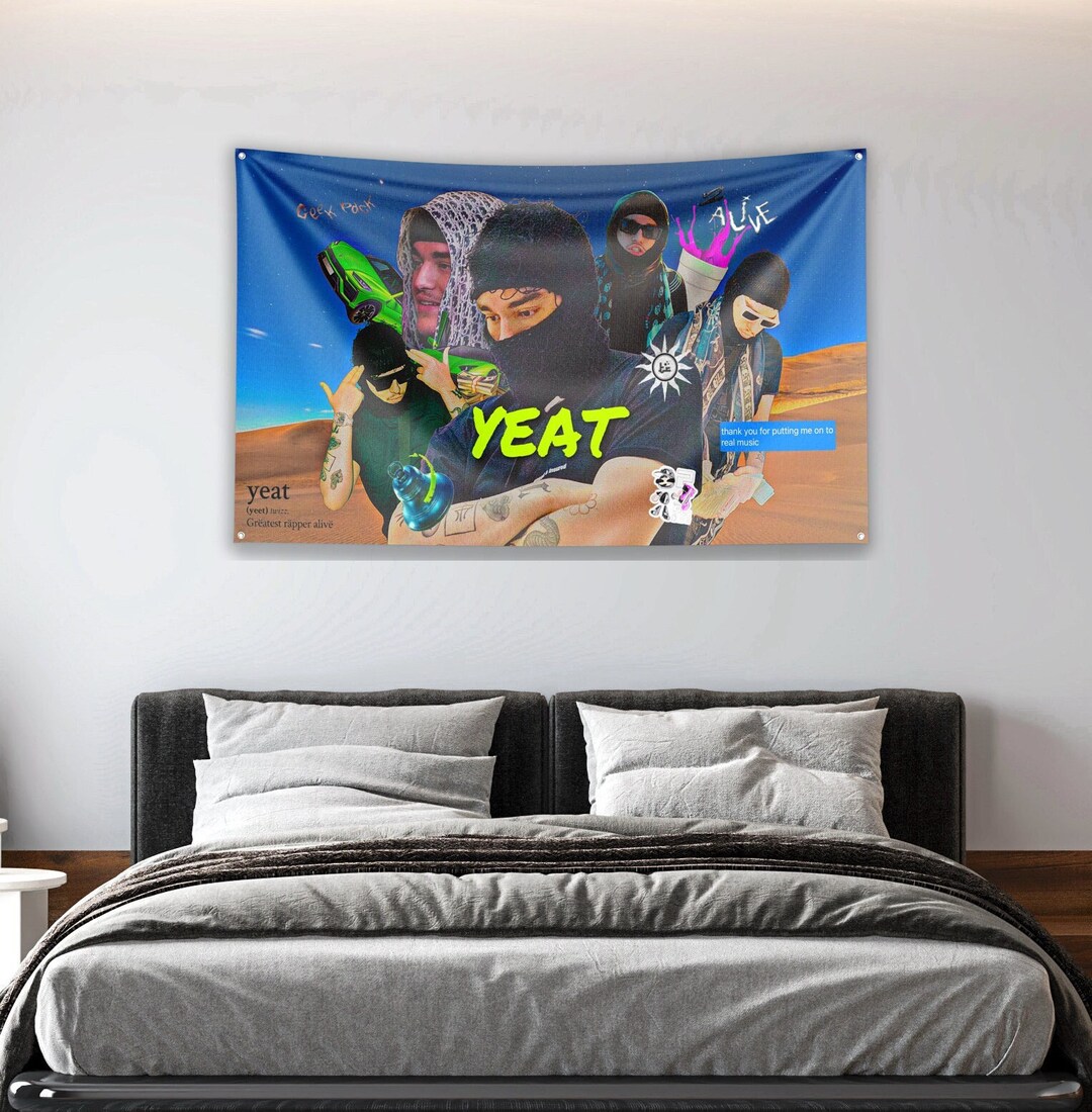 Yeat Flag / 3x5 Tapestry Banner Album Mask Poster Wall Decor Etsy
