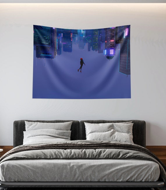 Miles Morales Tapestry Art Flag Banner Poster Into the