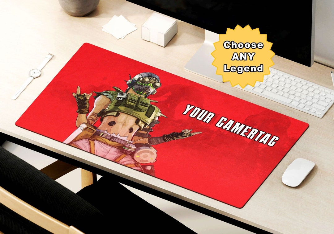 Custom Video Game Desk Mat XL Gaming Mouse Pad / Apex Legends Gamertag Gift Desk Pad Large