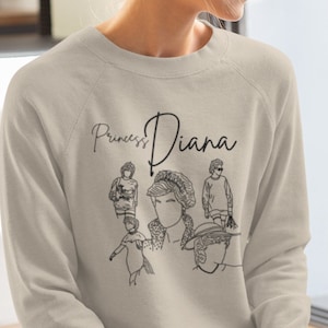 Princess Diana Crewneck Sweatshirt, United Kingdom British Princess Pullover, Princess Diana Fan Shirt Gift, Diana Windsor of Wales Gift Mom