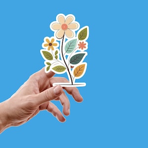 Blumen-Aufkleber / Blumen-Aufkleber / Wildblumen-Aufkleber / Wasserflaschen-Aufkleber